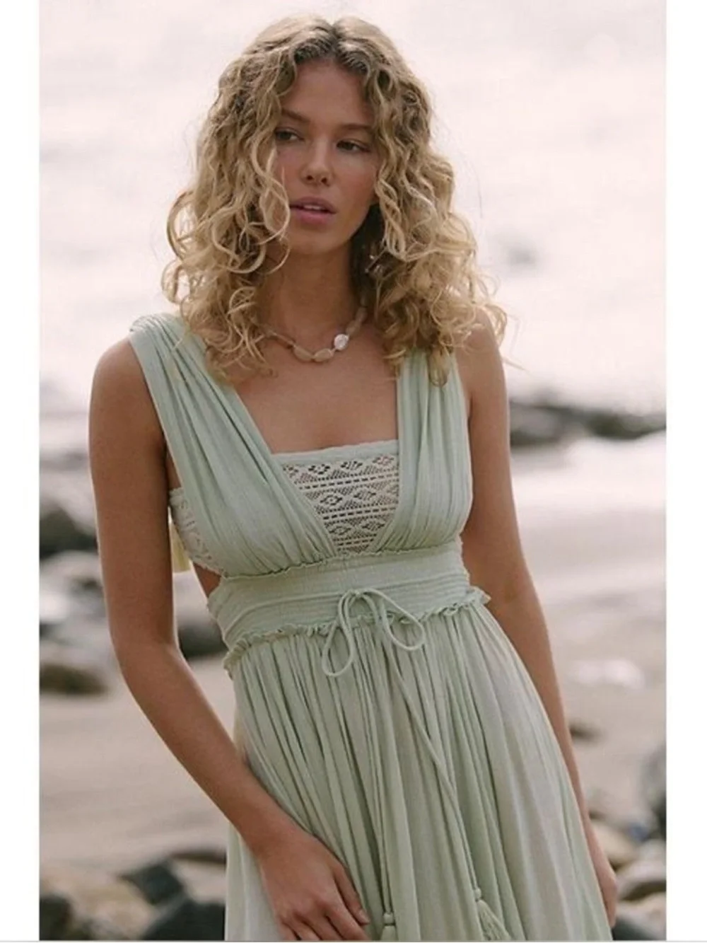 Free People Santa Maria Maxi Dress in Butgundy